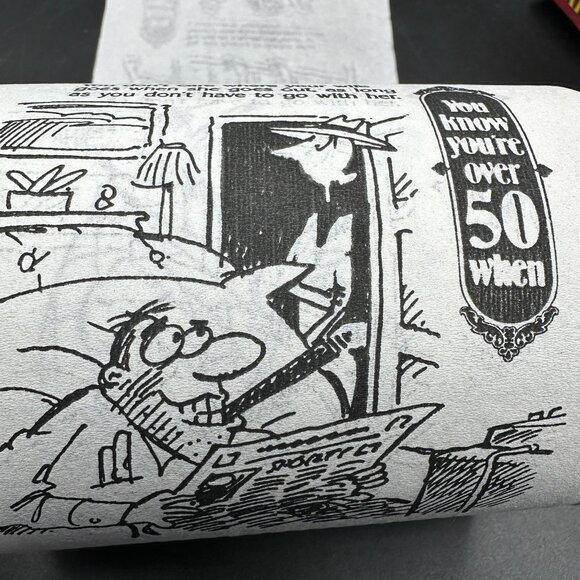 Humorous Novelty Toilet Paper You Know You're Over 50 Vtg 1992 Gag Gift Party - Picture 7 of 11